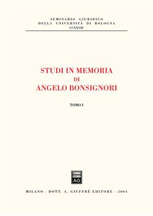 Studi in memoria di Angelo Bonsignori - copertina