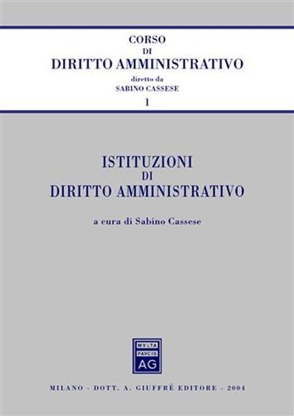 Istituzioni di diritto amministrativo - copertina