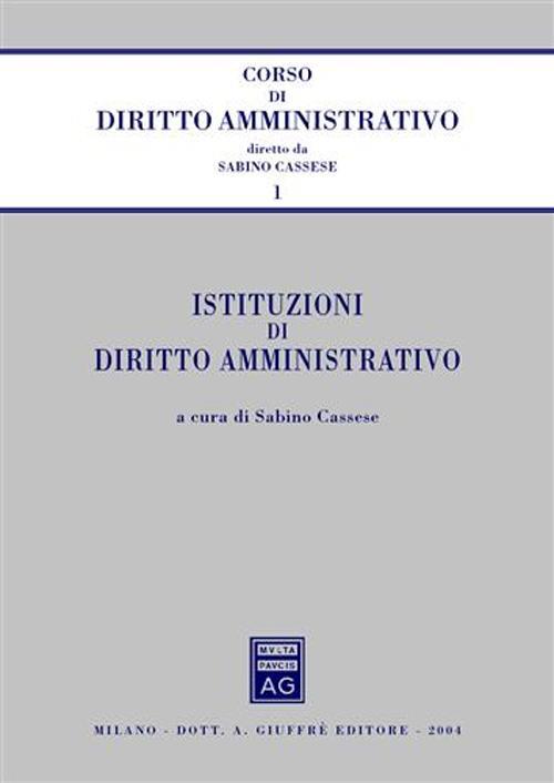 Istituzioni di diritto amministrativo - copertina