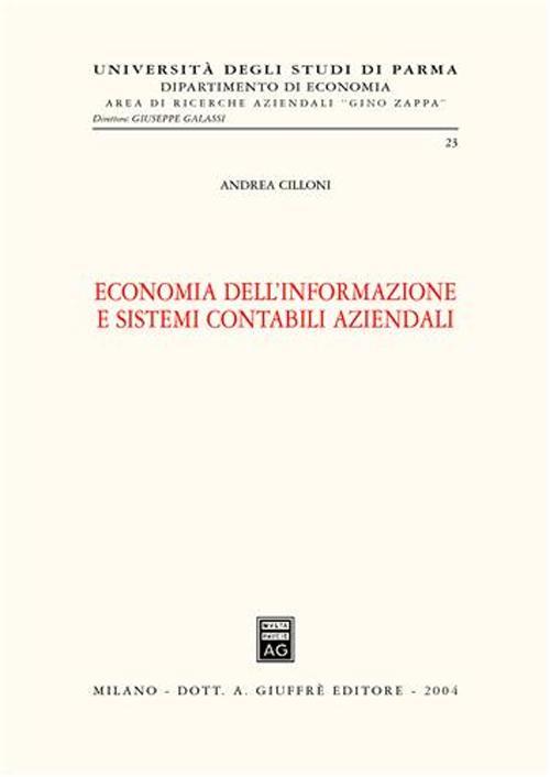 Economia dell'informazione e sistemi contabili aziendali - Andrea Cilloni - copertina