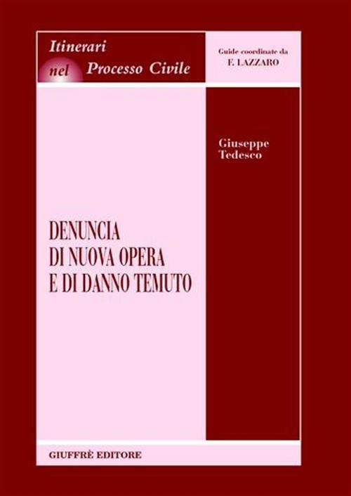 Denuncia di nuova opera e di danno temuto - Giuseppe Tedesco - copertina