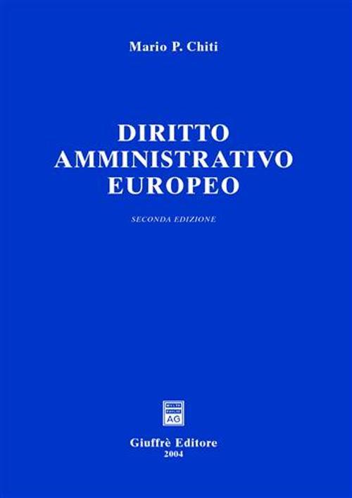 Diritto amministrativo europeo - Mario P. Chiti - copertina