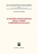 Autonomia costituzionale delle Camere e principio di legalità