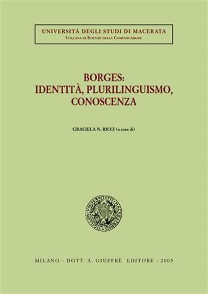 Borges: identità, plurilinguismo, conoscenza - copertina