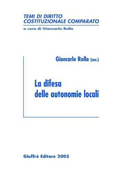 La difesa delle autonomie locali - copertina