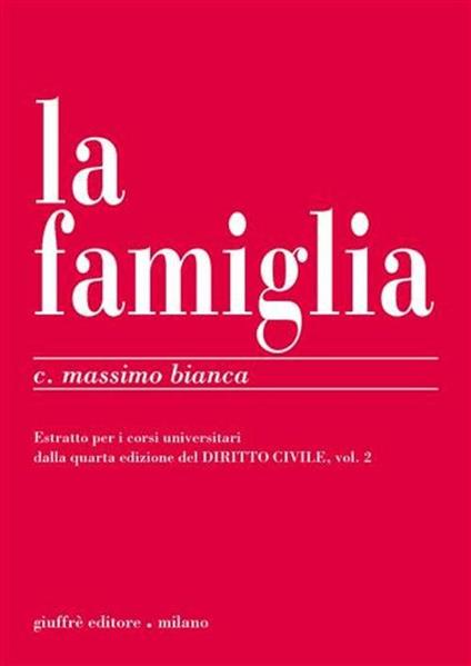 La famiglia - Cesare Massimo Bianca - copertina