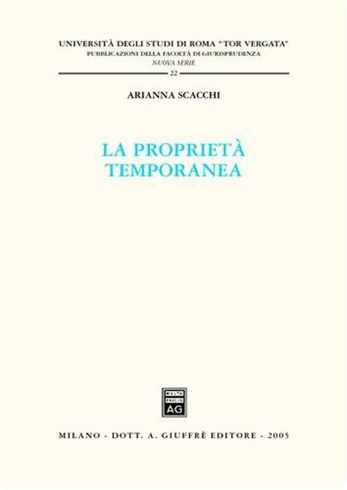 La proprietà temporanea - Arianna Scacchi - copertina
