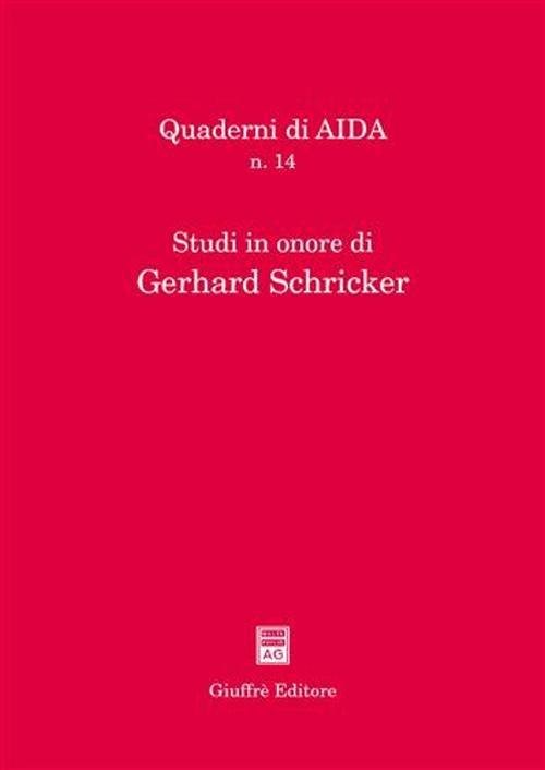 Studi in onore di Gerhard Schricker - copertina