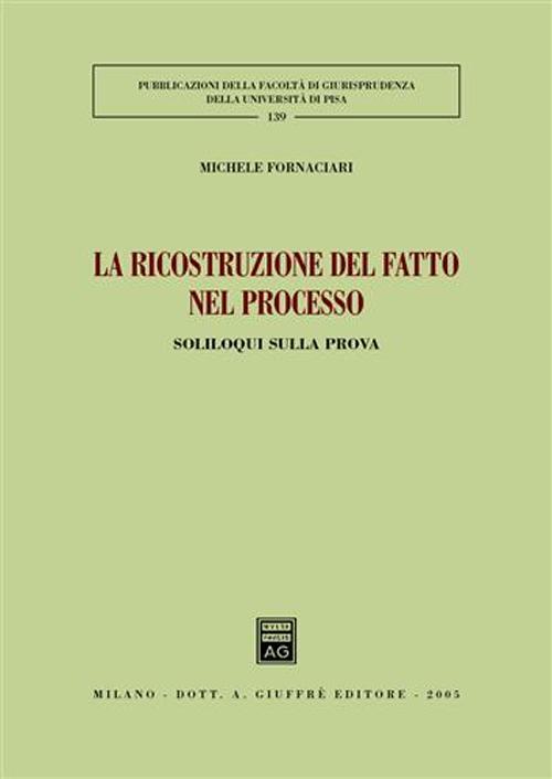 La ricostruzione del fatto nel processo. Soliloqui sulla prova - Michele Fornaciari - copertina