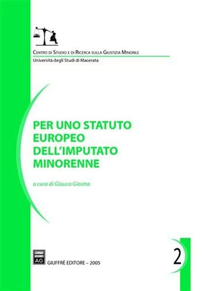 Per uno statuto europeo dell'imputato minorenne - copertina