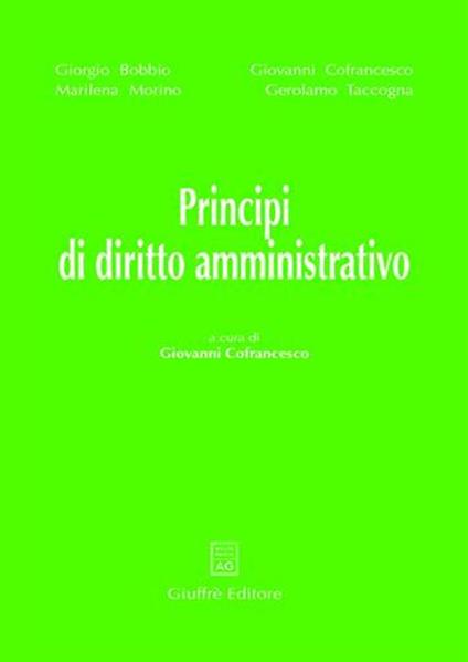 Principi di diritto amministrativo - copertina