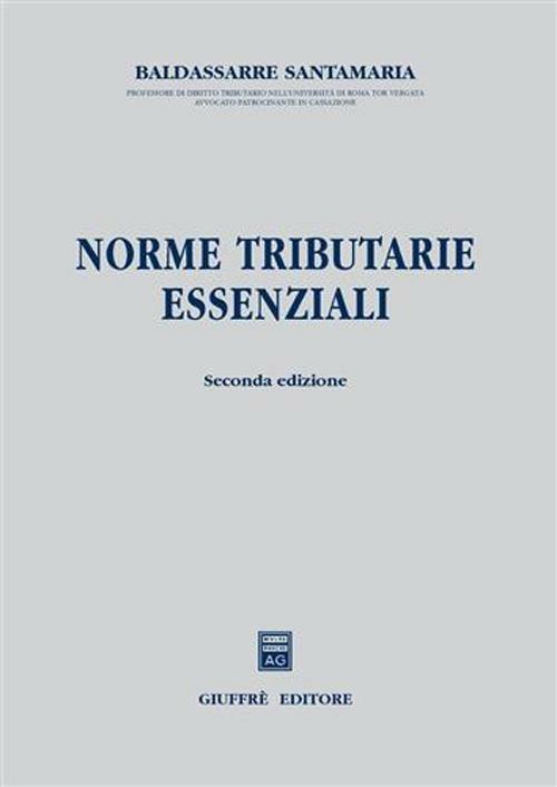 Norme tributarie essenziali - Baldassarre Santamaria - copertina