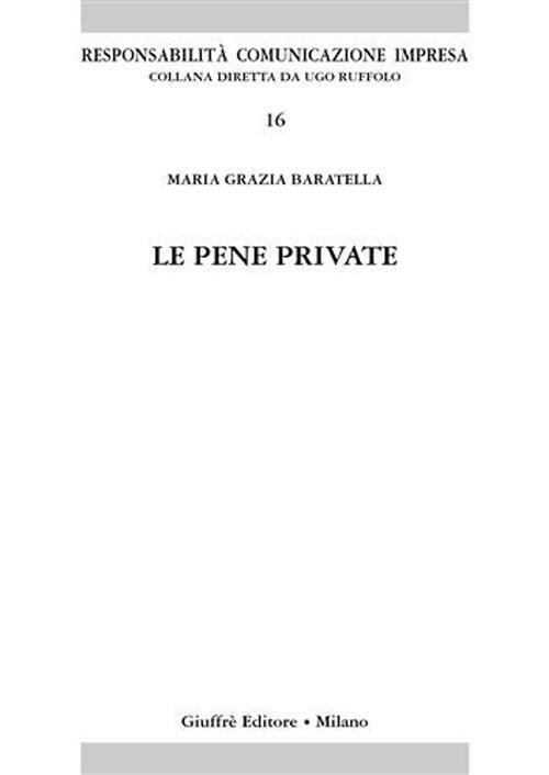 Le pene private - M. Grazia Baratella - copertina