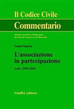 L' associazione in partecipazione. Artt. 2549-2554