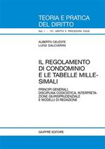 Il regolamento di condominio e le tabelle millesimali. Principi generali, disciplina codicistica, interpretazione giurisprudenziale e modelli di redazione