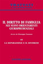 Il diritto di famiglia nei nuovi orientamenti giurisprudenziali. Vol. 3: La separazione e il divorzio.