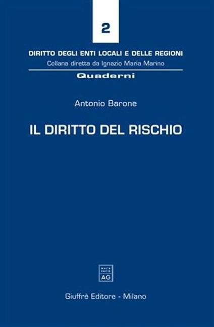 Il diritto del rischio - Antonio Barone - copertina