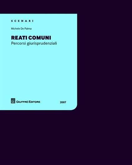 Reati comuni - Michele De Palma - copertina