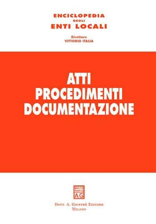 Atti procedimenti documentazione. Vol. 2 - copertina