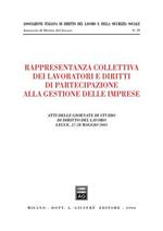 Rappresentanza collettiva dei lavoratori e diritti di partecipazione alla gestione delle imprese. Atti delle Giornate di studio (Lecce, 27-28 maggio 2005)