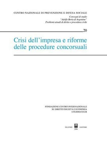 Crisi dell'impresa e riforme delle procedure concorsuali - copertina