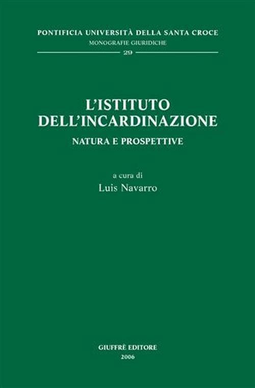 L' Istituto dell'incardinazione. Natura e prospettive - copertina