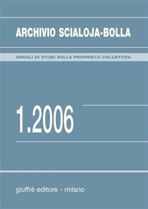 Archivio Scialoja-Bolla (2006). Vol. 1 - copertina