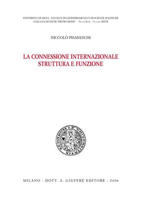 La connessione internazionale. Struttura e funzione - Niccolò Pisaneschi - copertina