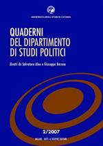Quaderni del Dipartimento di studi politici (2007). Vol. 2