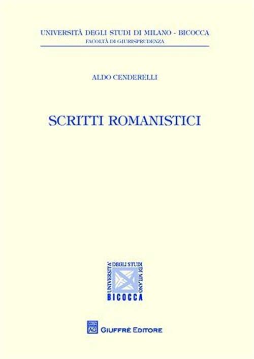 Scritti romanistici - Aldo Cenderelli - copertina