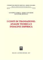 I costi di transazione: analisi teorica e indagine empirica