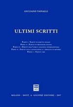 Ultimi scritti