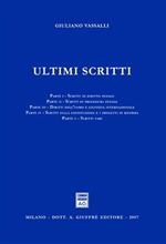 Ultimi scritti