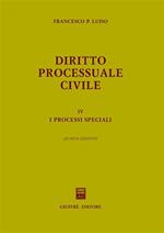 Diritto processuale civile. Vol. 4: processi speciali, I.