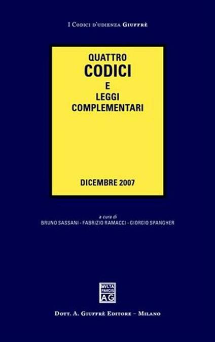 Quattro codici e leggi complementari - copertina