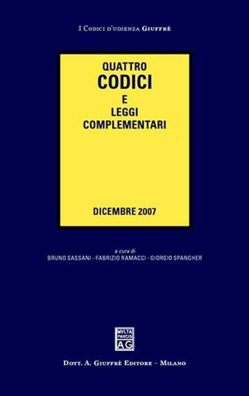 Quattro codici e leggi complementari - copertina