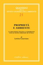 Proprietà e ambiente. La soluzione italiana a confronto con le nuove esigenze di tutela