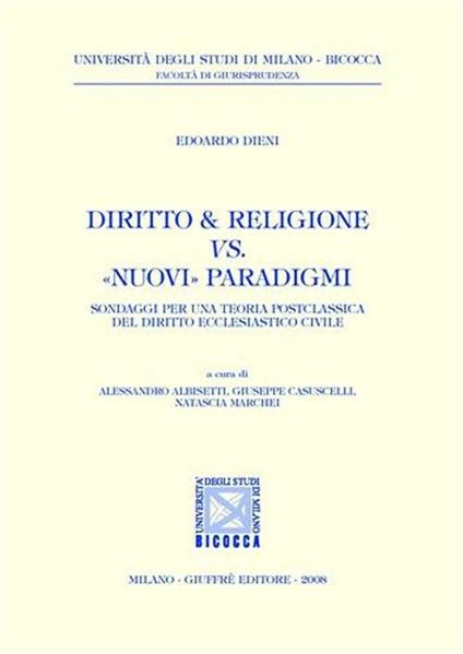 Diritto & religione vs. «nuovi» paradigmi - Edoardo Dieni - copertina