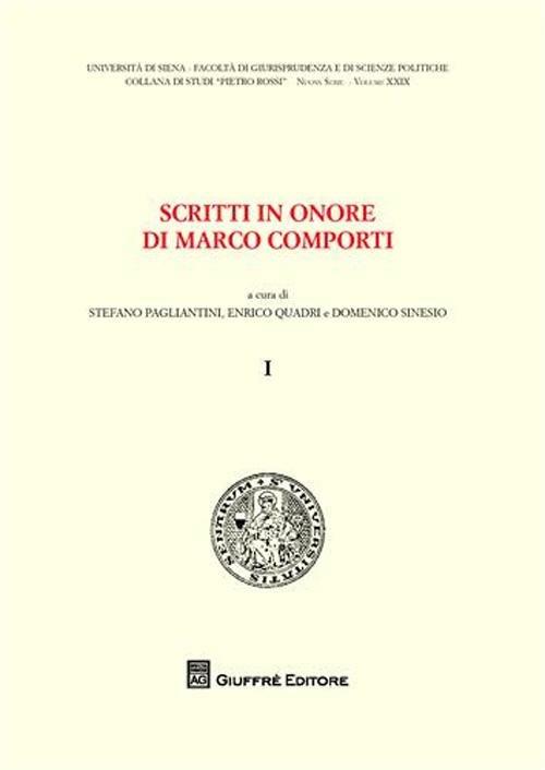 Scritti in onore di Marco Comporti - copertina