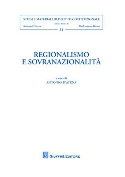 Regionalismo e sovranazionalità - copertina