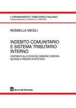 Indebito comunitario e sistema tributario interno. Contributo allo studio del rimborso d'imposta secondo il principio di effettività