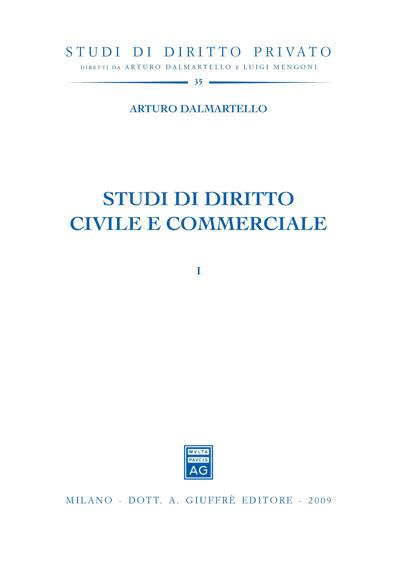 Studi di diritto civile e commerciale - Arturo Dalmartello - copertina