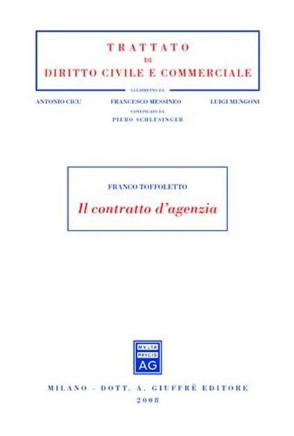 Il contratto d'agenzia - Franco Toffoletto - copertina
