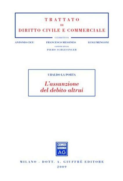 L' assunzione del debito altrui - Ubaldo La Porta - copertina