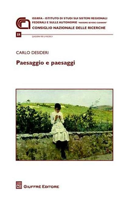 Paesaggio e paesaggi - Carlo Desideri - copertina
