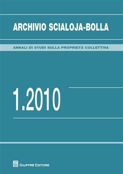 Archivio Scialoja-Bolla (2010). Vol. 1 - copertina