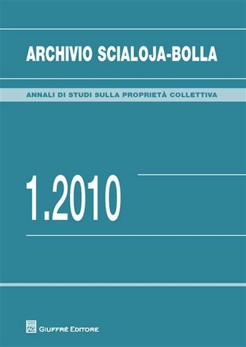 Archivio Scialoja-Bolla (2010). Vol. 1 - copertina