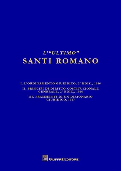 L' «ultimo» Santi Romano - copertina