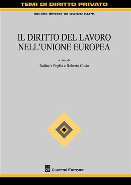 Il diritto del lavoro nell'Unione Europea - copertina