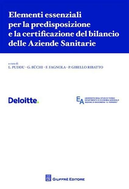 Elementi essenziali per la predisposzione e la certificazione del bilancio delle aziende sanitarie - copertina